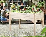 Wood Raised Garden Bed Planter with Legs, Large Elevated Planter Box Outdoor, Raised Garden Beds Out