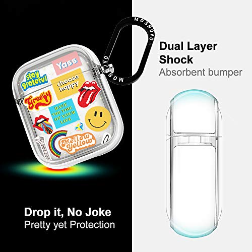 For Apple Airpods Case, Airpods 1 & 2 Case, Mosnovo Cool Pop Culture Crystal Clear Cool Design Shock Absorption Bumper Cover Case For Airpods #TOP3