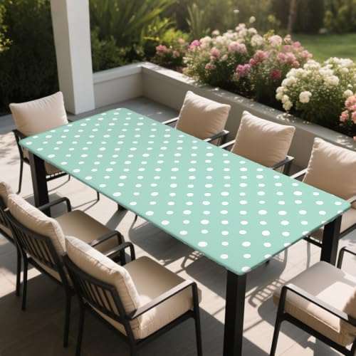 ARTSGOO Rectangle Table Cloth with Elastic Edge Waterproof Stain-Resistant Wipeable Fitted Table Cover Fits 6 Foot Tables for Dining, Camping, Outdoor, 72" x 30" by ARTSGOO - Used condition - Image 7
