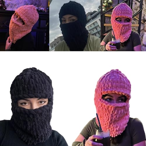 Balaclava impermeable para mujeres y hombres adultos, gorro térmico de pelo suave para deportes al aire libre miniatura 7