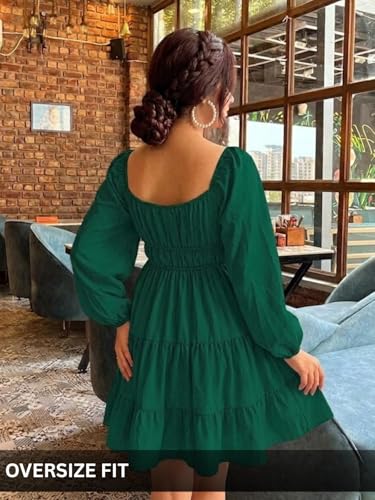 Image of Leriya Fashion Mini Dress for Women | One Piece Dresses for Womens | Stylish Dress for Woman |Mini Dresses Rayon for Women Stylish |Summer Casual Outfit Wear Events, Date & Evening Look