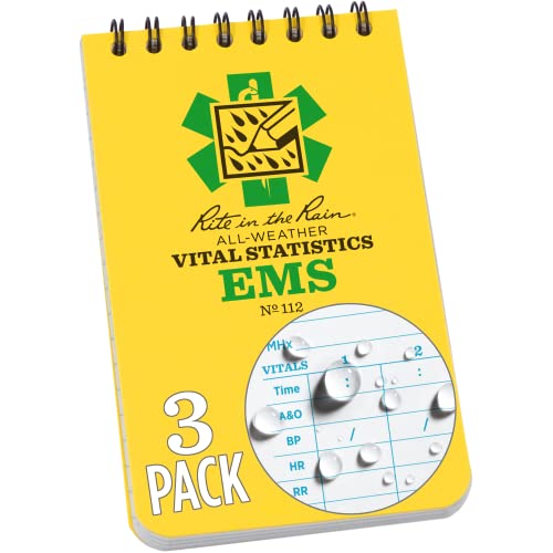 Carnet EMS résistant aux intempéries Rite in the Rain No. 112-3 jaune