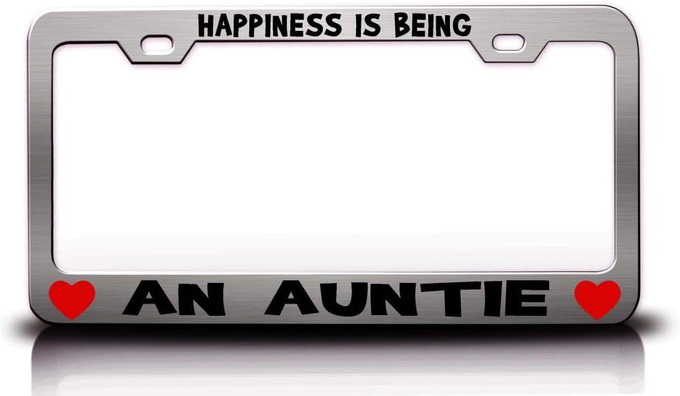 Happiness is Being an Auntie Careers Professions Car SUV Truck License Plate Frame Ch x43