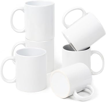 11oz Sublimation Blank Ceramic Coffee Mug White, Case of 36