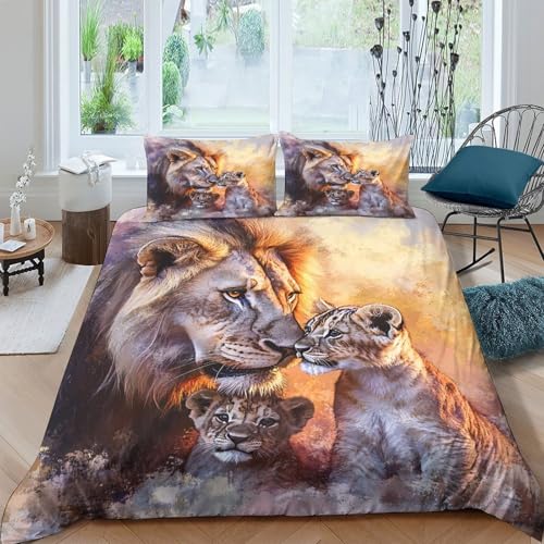 Housse de couette léopard microfibre 220x240 parure de lit fermeture éclair