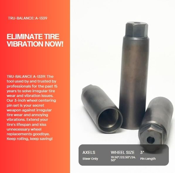 TRU-BALANCE Steer Wheel Centering Tool for Semi Trucks, 22.5