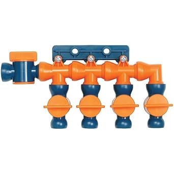 Loc-Line Coolant Hose Component, Acetal Copolymer, 6 Piece Total Flow Control Manifold Kit, 1/2" Hose ID