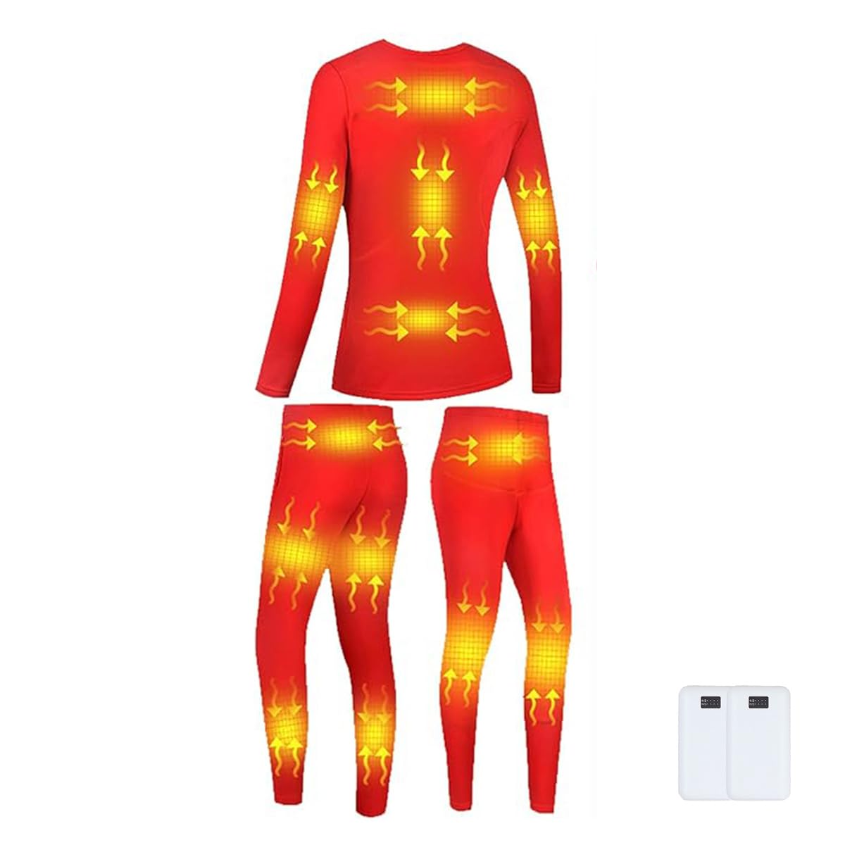 Ropa Interior térmica eléctrica con 13 Zonas de Calentamiento, Conjunto de Ropa Interior térmica eléctrica portátil para Mujeres, esquí