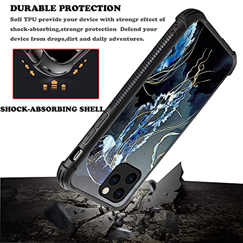 Goodsprout Compatible With Iphone 13 Pro Max Case,Deep Blue Jellyfish Ocean Amazing Pattern Design Shockproof Anti-Scratch Hard Pc Back Case For Apple Iphone 13 Pro Max, 6.7'' #TOP4