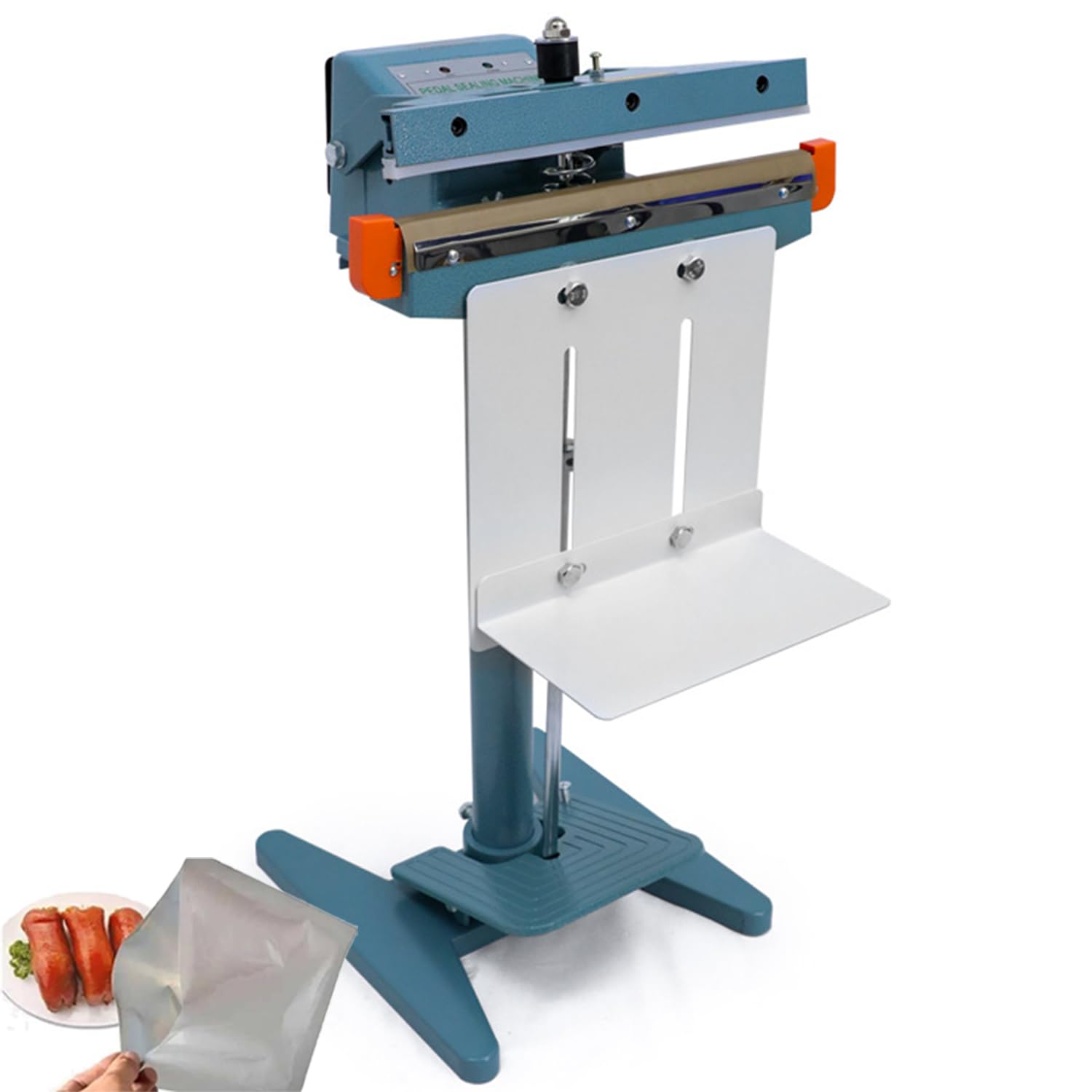 Foot Pedal Heat Sealer Machine, Adjustable Temperature, Double-Sided Heating, for Sealing PVC Bags and Aluminium