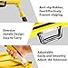 Homeon Wheels RV Steps Portable Foldable RV Steps Anti-Slip Surface with Handles Aluminum Folding Safety Platform Adjustable Height Supports Up to 1000 lbs for Camping Travel Trailer Truck