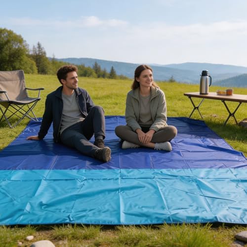 Estera de camping impermeable y plegable de poliéster para suelo húmedo 8
