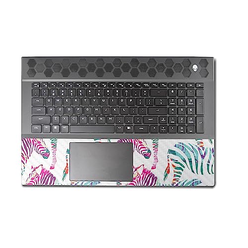 Image of MightySkins Carbon Fiber Skin Compatible with Alienware M18 R1 (2023) Full Wrap Kit - Zebra Mosaic | Protective, Durable Textured Carbon Fiber Finish | Easy to Apply & Change Styles | Made in The USA