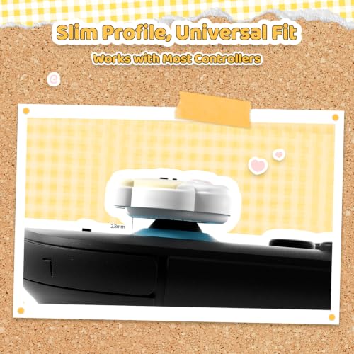 Image of GeekShare Cute Silicone Cross D-Pad Button Caps Set Joystick Cover - ABXY Key Buttons Sticker Compatible with Switch 2 /1 /OLED /,4PCS (Switch 2-Rice Cake Hamster)