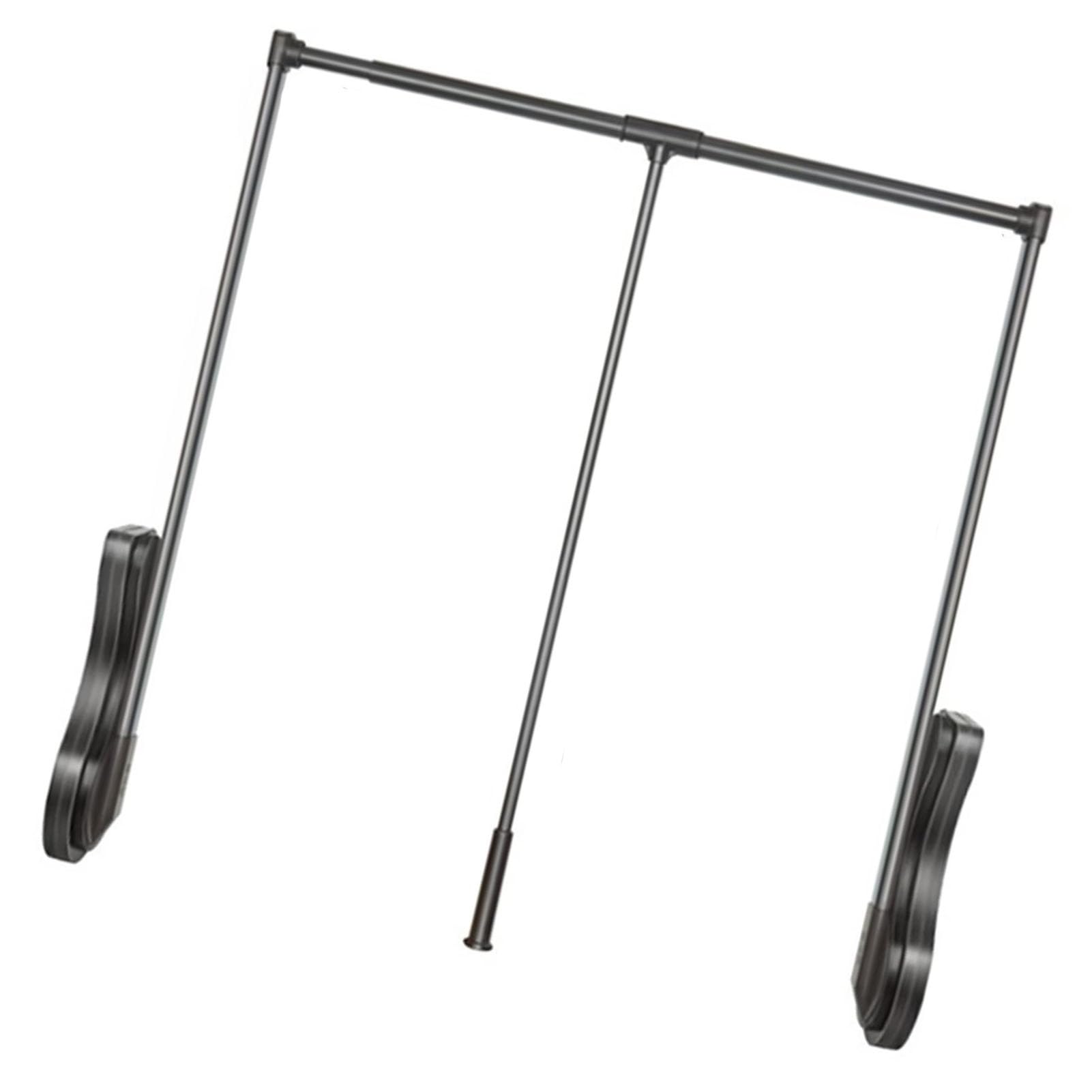 HTTGDGDH Adjustable Pull Down Wardrobe Rod - Retractable Closet Rail 48-110Cm, Heavy Duty Stainless Steel Hanging Rod For Clothes, Extendable Metal Rod For Closet Organization,90-110cm/35-43in