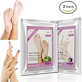 BUOCEANS Foot Peel Mask, Moisturizing Gloves, Hand Mask Foot mask Set, Exfoliating Foot Peeling Mask Hand mask, Soft Skin, Men & Women, Removes Dead Skin & Calluses in 2 Weeks, 2 Pairs