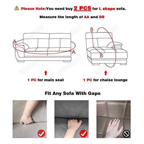 F Loveseats de 145-185cm: funda protectora ajustable para actualizar el estilo de tu sala de estar. 4