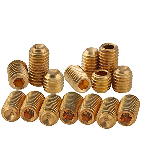 BOZONLI Grub Screws Metric Thread Brass Cup Point Hex Socket Set Screw Allen Bolts, M3×12mm,20 pcs - Image 3