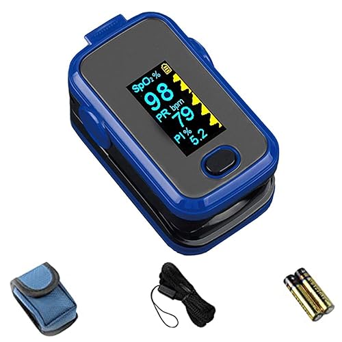 Woltechz Oxímetro de pulso en la punta de los dedos, monitor de saturación de oxígeno en sangre, prueba rápida y monitor de frecuencia cardíaca