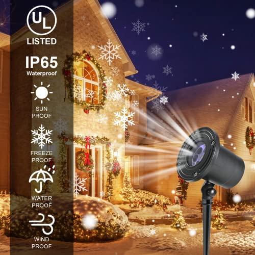 Christmas Snowflake Projector Lights, Snowfall Projection Lights For Christmas Theme Party, Holiday, Home Birthday Party, Home Garden Decoration #TOP1