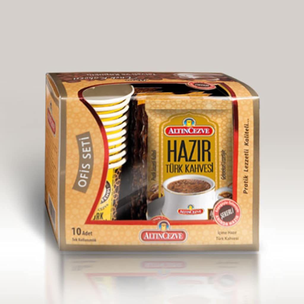 Altıncezve Ofis Seti Hazır Türk Kahvesi Şekerli 10'lu Paket