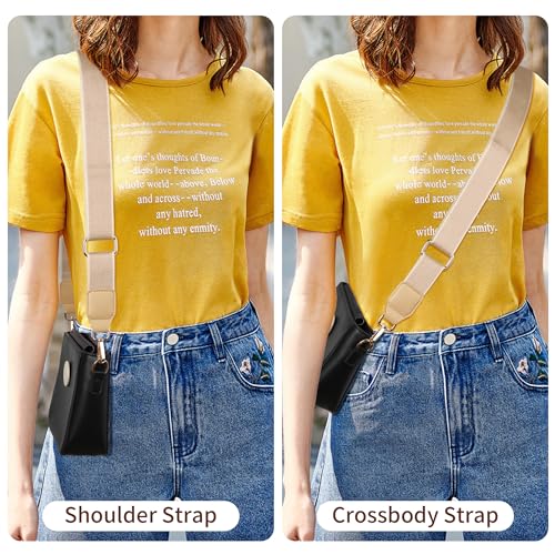 Image of Hamdecro Purse Straps Replacement Crossbody, Universal Wide Shoulder Strap for Bags Adjustable Straps for Handbags, Gold Buckle - Apricot