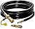 DOZYANT 12ft RV Propane Quick Connect Hose and Conversion Fitting for Blackstone 17inch and 22inch Table Top Griddle - 1/4 inch Safety Shutoff Valve & Male Full Flow Plug