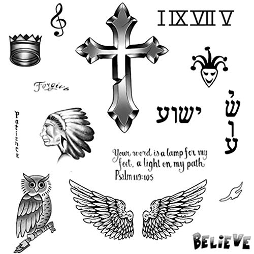CARGEN Celebrity Realistic Temporary Tattoo Singer J.B Life-Size Temporary Tattoo Chest Back Arm