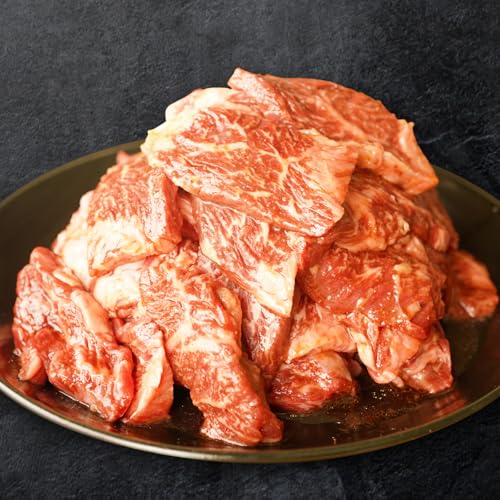 丸善食品 氷温熟成×特製ダレ 黒毛和牛 肩ロース 焼肉用 800g(400g×2P) 丸善味わい加工 小分け サイズ不揃い 訳あり