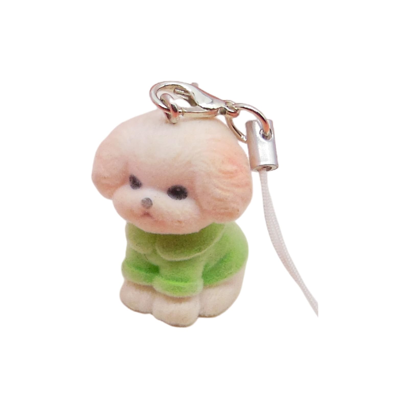 Maxtonser Adorable Resin Flocking Animal Keychain Soft Plush Charm Animal Keychain Decoration For Keys Bags Gifts