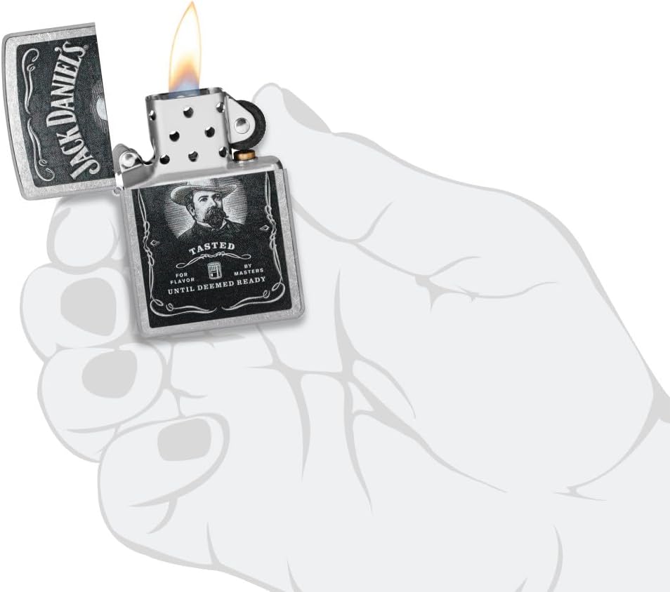 Zippo Jack Daniels Street Chrome Pocket Lighter