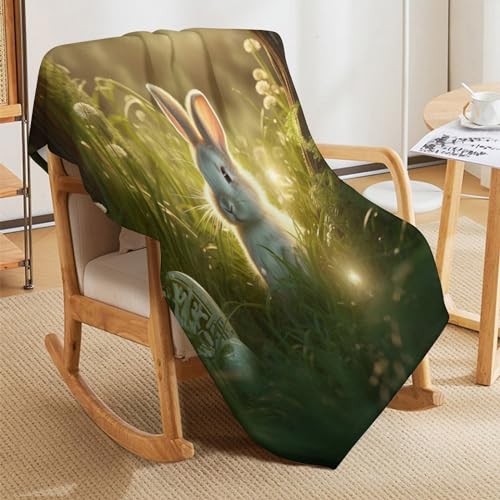 Couverture flanelle lapin de qualité supérieure pour lit et sofa douillet - 8