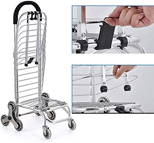 MTYLX Multifunktionaler Aufbewahrungswagen,Wagen Einkaufswagen Faltbarer Transportwagen Lager Kristallrad Komfortabler Griff Sackkarren Aufbewahrungswagen,4 Räder,8 Räder – Bild 5