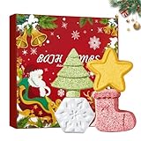 Badebomben Weihnachtsgeschenke, 4PCS Badekugeln 100g, Feuchtigkeitsspendend & Lang Anhaltender Duft Schaumbad-Kugeln Geschenke Frauen & Mädchen, Beauty Spa Badeperlen, Entspannender & Beruhigender
