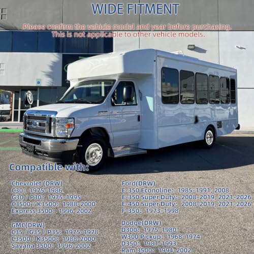 Image of hightall 16 Wheel Simulators,16 inch 8 Lug 6.5 inch Bolt Pattern Dual Rear Wheel Stainless Steel Hub Caps,Bolts On Wheel Cover Set Compatible with Chevy GMC Ford Dodge 3500 Dually Trucks & Vans