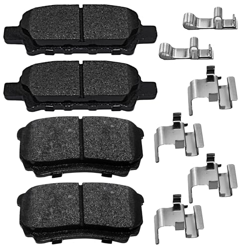 Image of Rear Brake Pads Set Compatible with Chrysler 200 Sebring, Dodge Avenger Caliber, Jeep Compass Patriot, Mitsubishi Lancer Outlander Brake Pads Semi-Metallic D1037