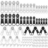 ✄Un total de 85 kits de reparación de cremalleras, 30 cremalleras metálicas (3#, 5#, 8#); 3 cremalleras dobles (3#); 6 cremalleras dobles (5#); 15 tapones inferiores (3#, 5#, 8#); 30 tapones superiores (3#, 5#, 8#); cantidad suficiente para satisfacer sus diversas necesidades.