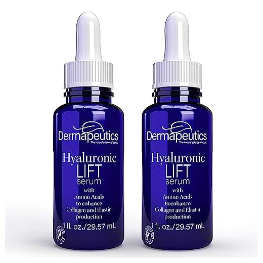 Dermapeutics Hyaluronic Acid Serum for Face | Ultra Hydrating | Anti Aging & Anti Wrinkle | Skin Firming & Plumping | Boosts Collagen & Elastin Serum, 1+1 Fl Oz (Pack of 2)