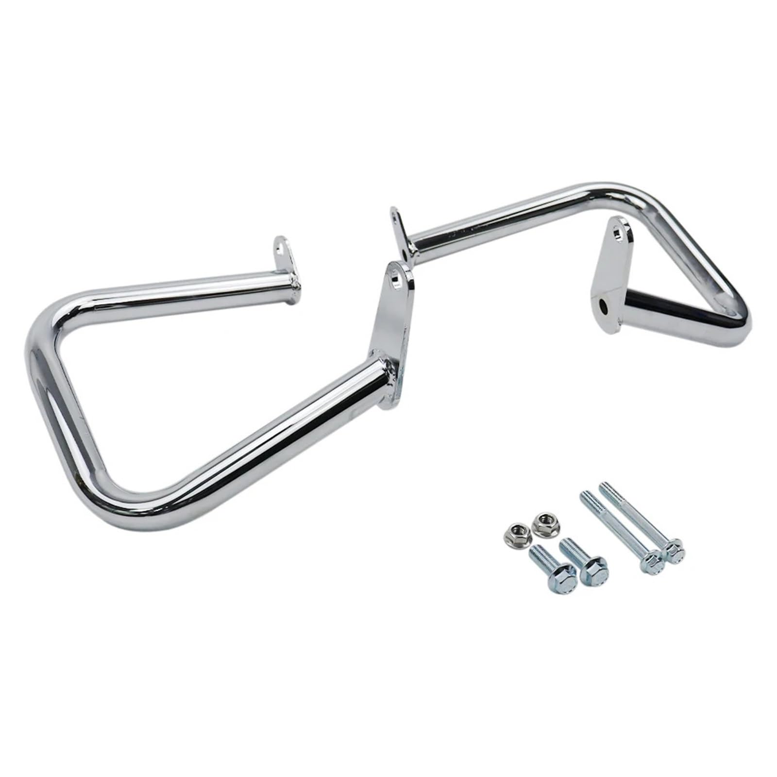 Sturzbügel Motor-Crash-Schutzleiste, Fallschutz, passend für Yamaha V-Star Dragstar 400 650 XVS650 Classic XVS 400 Custom Motorrad Sturzbügel(Chrome)