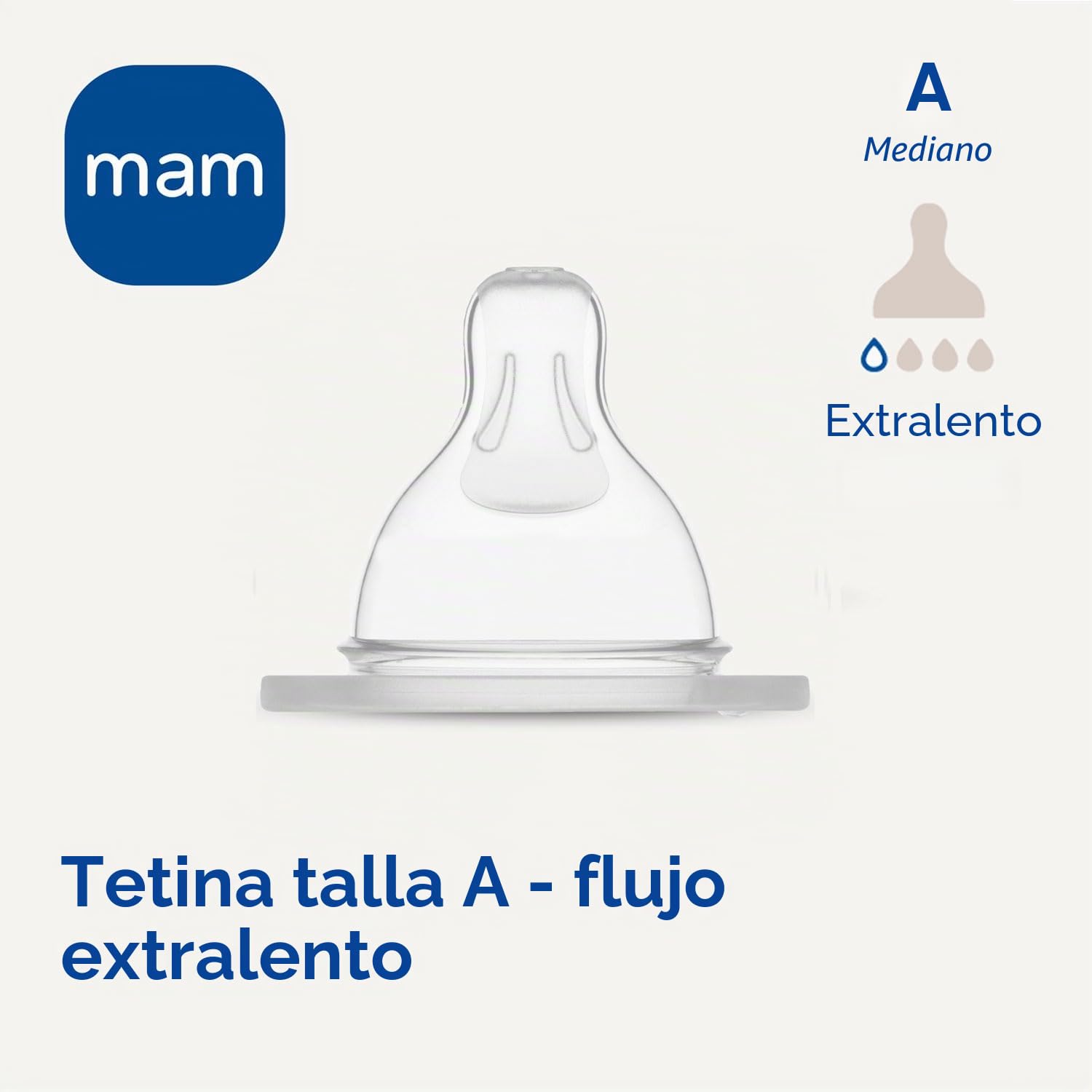 MAM Tetina 0, Pack de 4 tetinas para biberón, flujo recién nacido, 0m+, para leche de madre & Fórmula para bebé 1