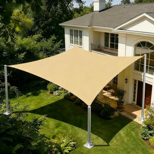 Toldo impermeable de sombra Oxford 420D rectangular para exterior y patio 8