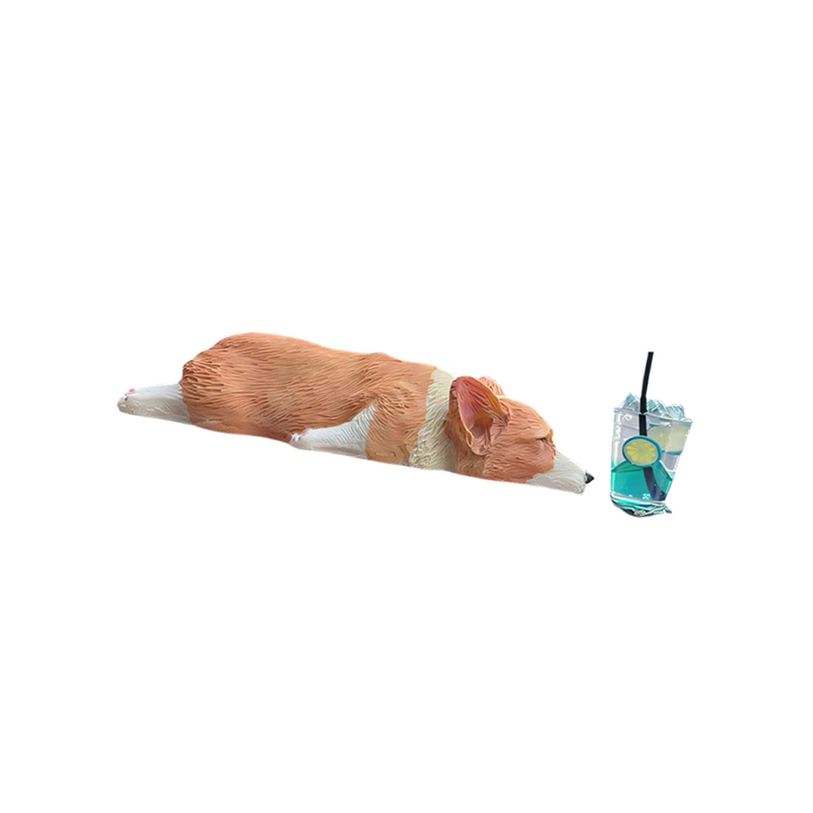 Plcpdm A Rtistic Miniature Corgis Nd Iced Drinks Resin Statues Ornaments For Vehicle Dashboard Nd Home Offices Desktop Decors Corgis Figurine