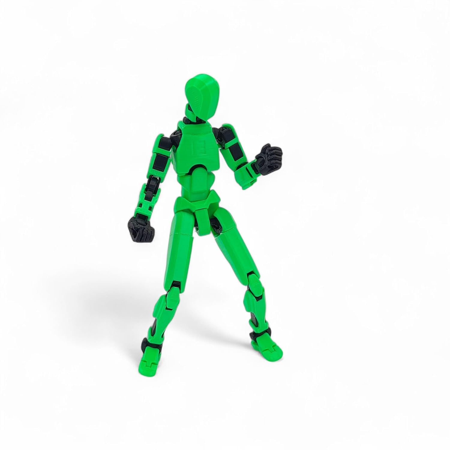 Beoals Action Figure Poseable Robot Toy – 360° Articulated Body, Collectible Movable Mannequin for Kids & Adults, Flexible Model for Posing, Display & Stop-Motion Animation (Multicolor) (Green) 3