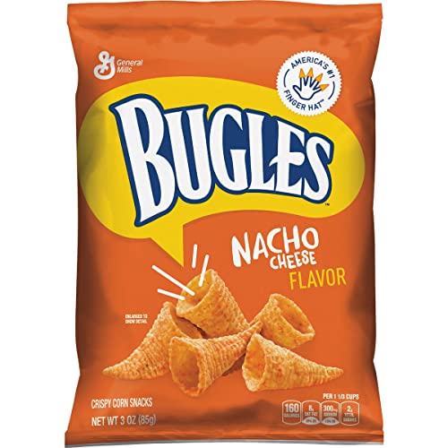 Bugles Nacho Flavored Corn Snack, 3 oz, 6 Count