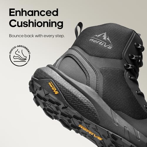 Image of NORTIV 8 Men's Military Tactical Boot Lightweight Comfortable Boots for Work All Day Side Zipper Motorcycle Combat Hiking Boots Metrostrike(8-9 Inches)