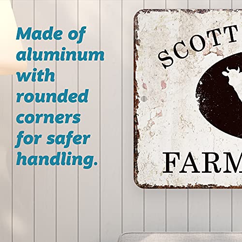 Personalized Vintage Distressed Look Farm House Metal Room Sign (8X12 Inches) #TOP3