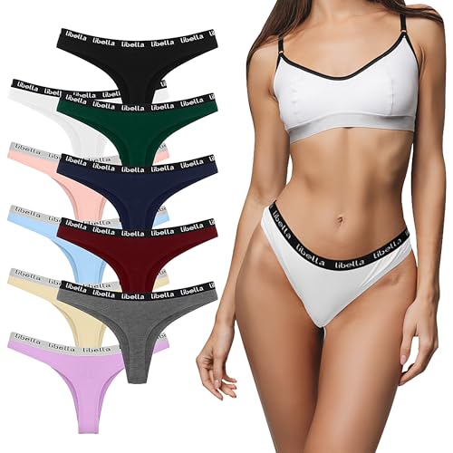 Desanlapi 10er Pack Strings Set Tangas Damen Baumwolle Unterhosen Sexy Unterwäsche Dessous Frauen Cotton Slips Sportbund Thongs Mehrpack UN1 M