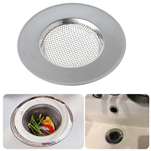 Colador para fregadero de acero inoxidable plateado miniatura 3