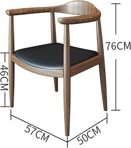 Miniatura 8 de HUAHUA Escritorio para computadora para el hogar, de madera maciza, escritorio y silla, grosor de escritorio de 2.0in, mesa de conferencia,
