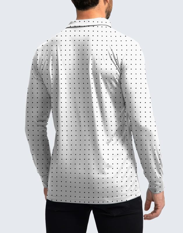 Men's Polo Shirt Long Sleeve Golf Shirts Lightweight UPF 50+ Sun Protection Cool Shirts for Men Work Fishing Outdoor - Image 2